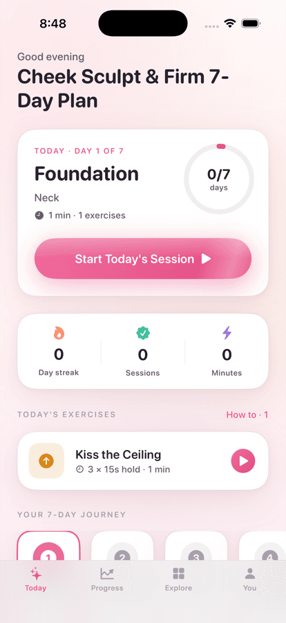 GlowZen — Today's session